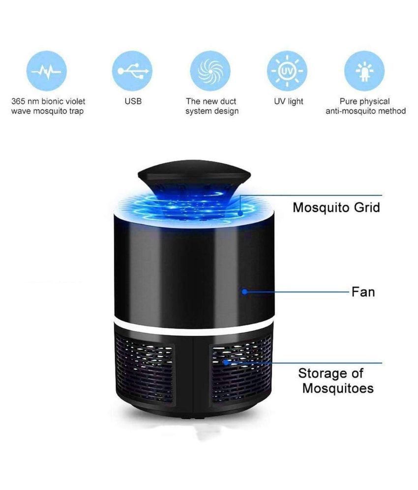 DCT Photocatalysis Mute LED Electronic Mosquito Killer Machine |Trap, Bug Zapper and Insect Killer Night Lamp for Pest Control for Bed Room, Home, Gar