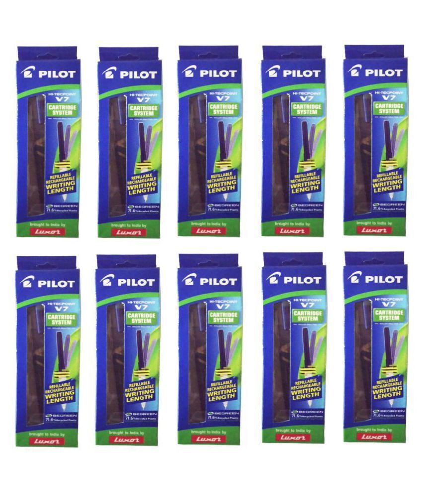 10 LUXOR PILOT V7 HITECPOINT PEN CARTRIGE SYSTEM