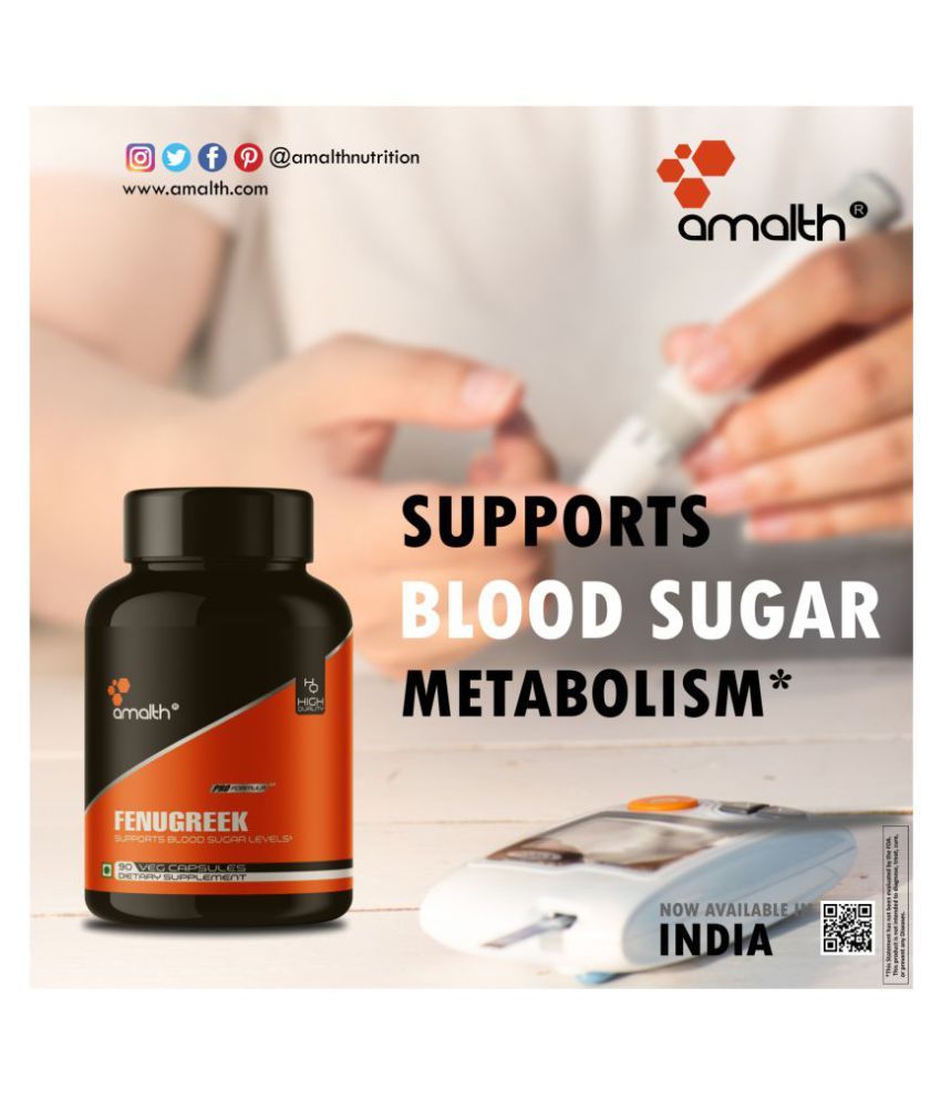 Amalth Fenugreek Extract for Blood Sugar, Women Wellness Capsule 1000
