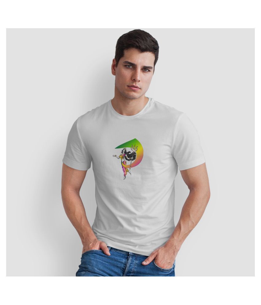     			The Twenty Eight Cotton White Printed T-Shirt