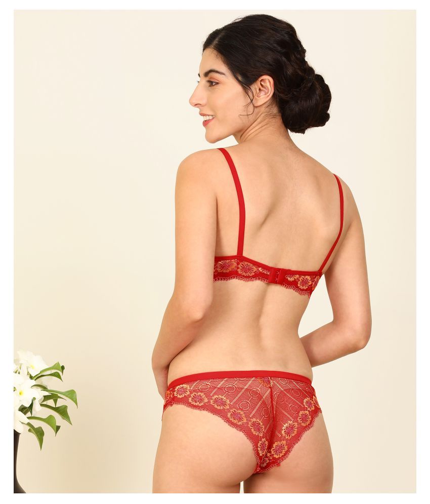 Buy Fashion Comfortz Nylon Bra And Panty Set Online At Best Prices In India Snapdeal 1137