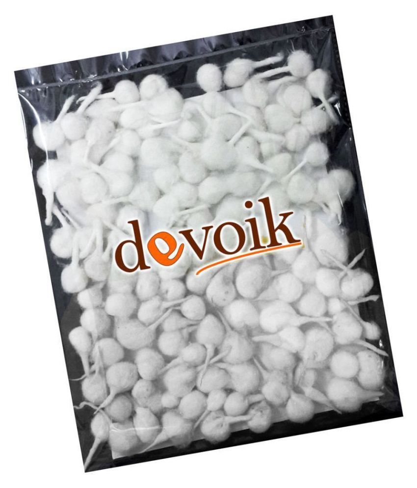     			Devoik Handmade Organic Cotton Wicks For Puja - White - 1100 Pieces