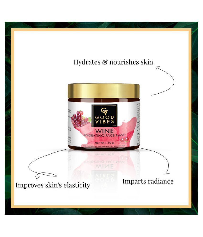 Good Vibes Wine Hydrating Face Mask (110 g) Buy Good Vibes Wine