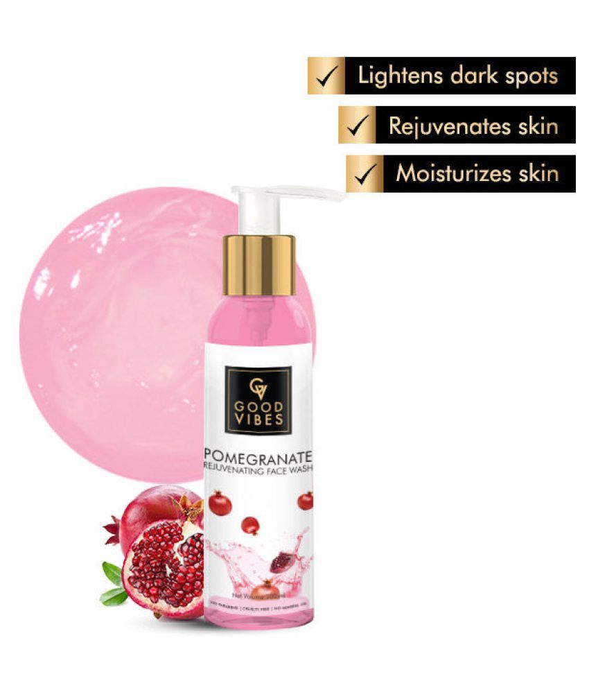 Good Vibes Rejuvenating Face Wash Pomegranate (200 ml) Buy Good