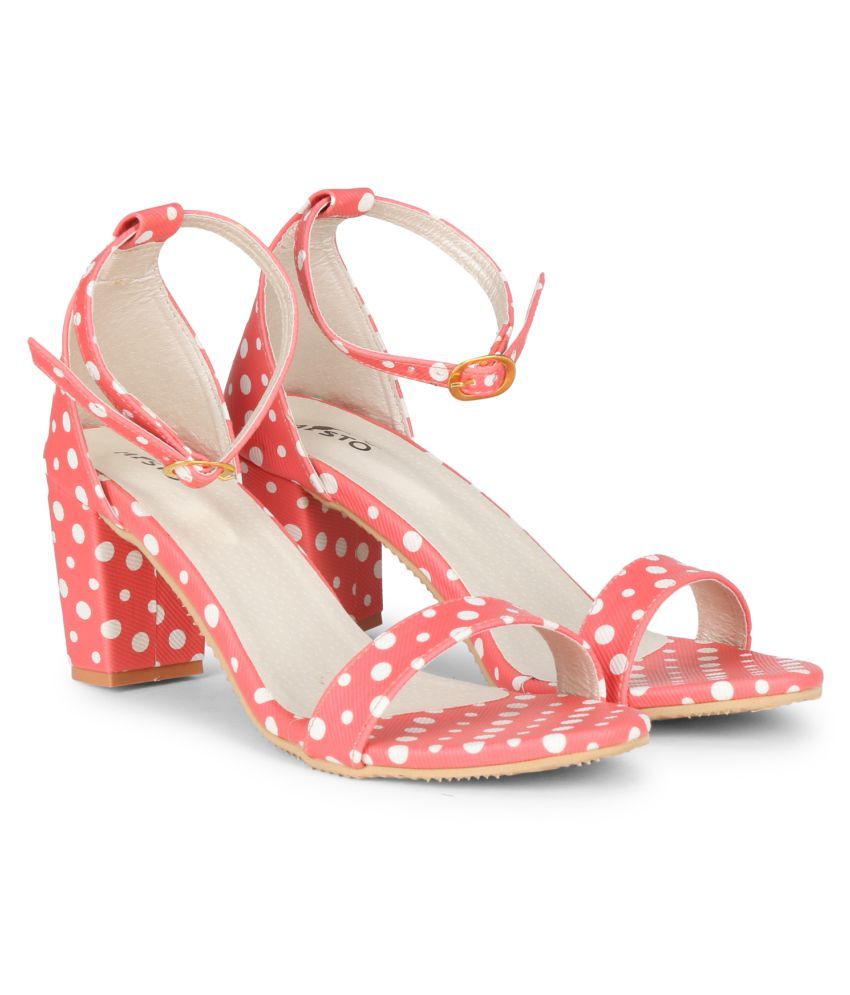 MISTO Pink Block Heels Price in India- Buy MISTO Pink Block Heels Online at Snapdeal