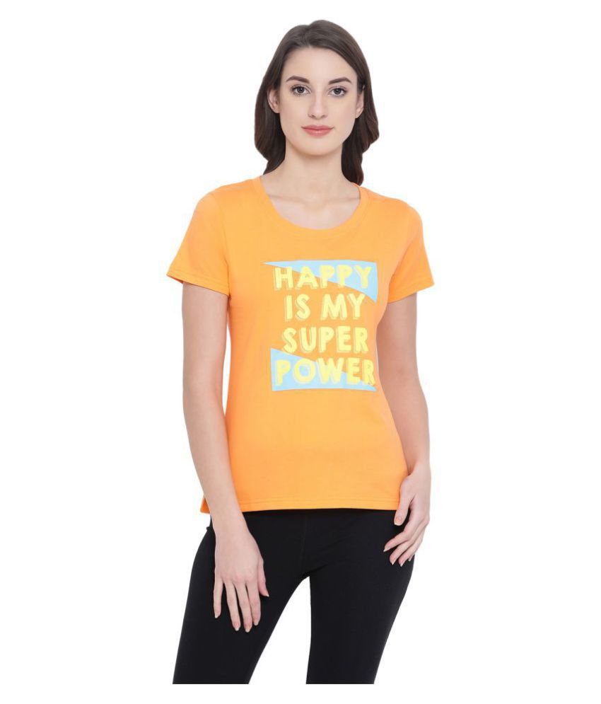     			Clovia Cotton Night T-Shirt - Orange
