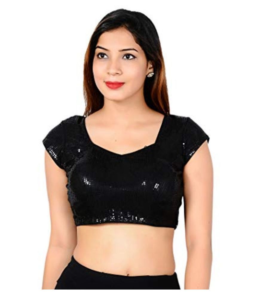 Black sequin readymade blouse Clearance