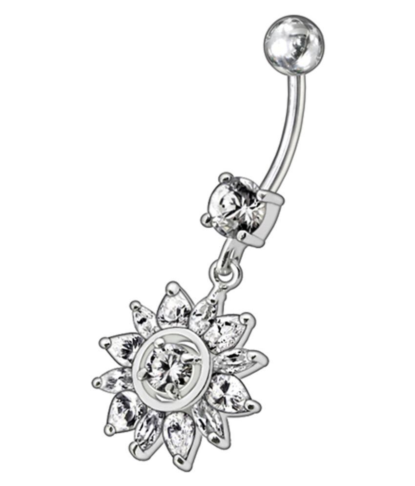 Navel Piercing Belly Ring 1.6mm (14G), 10mm Long Surgical Steel