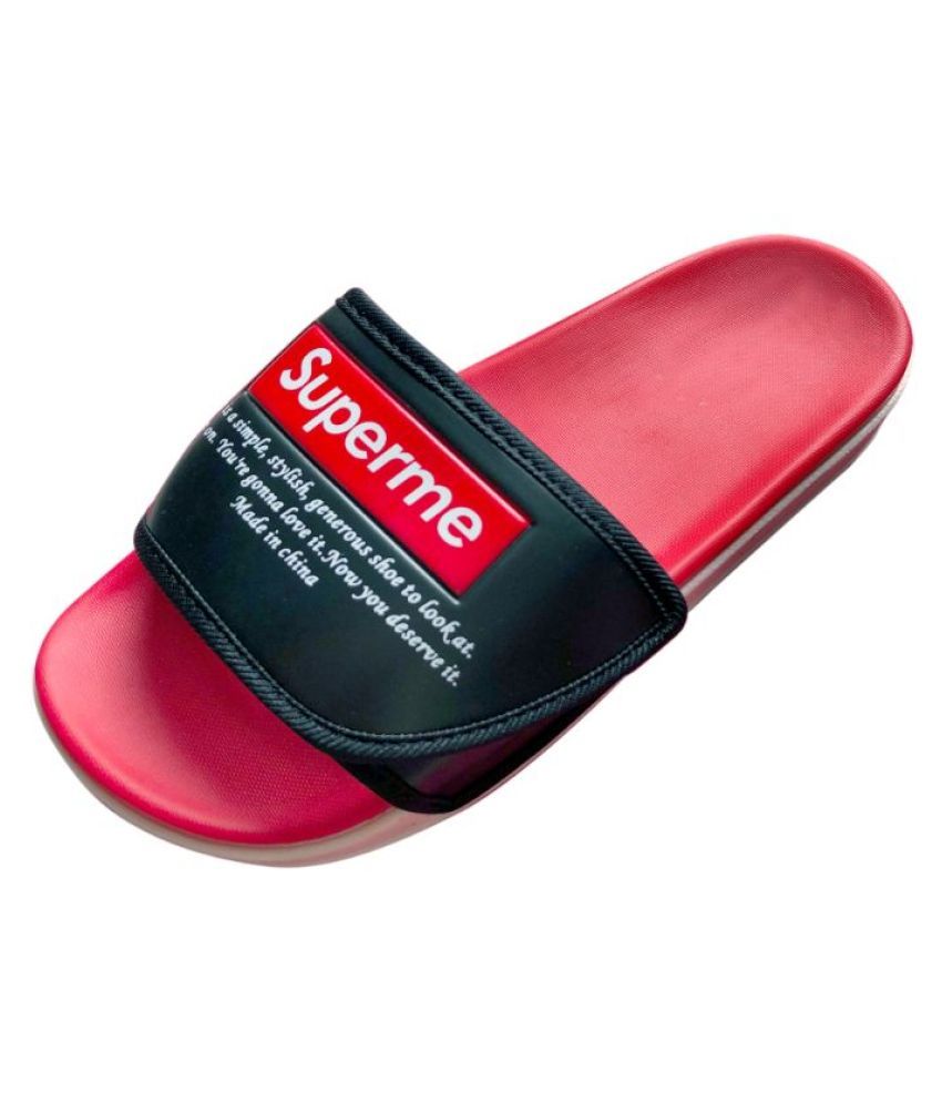 supreme chappal red