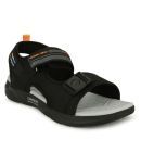 Campus Black Synthetic Floater Sandals