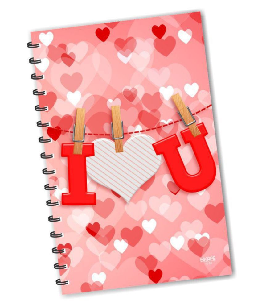     			ESCAPER I love You on Clips Diary (RULED), Love Diary, Designer Diary, Journal, Notebook, Notepad