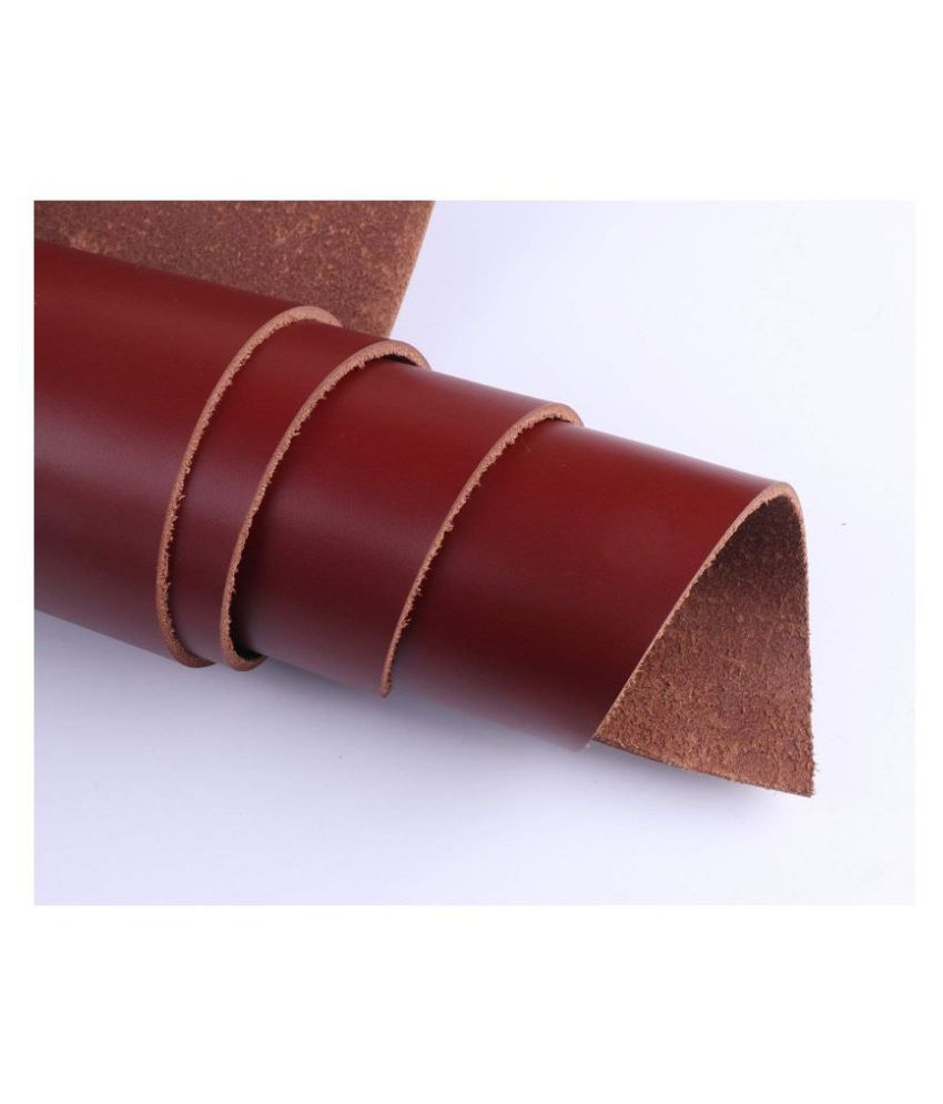 Multipurpose (Craft, Wallet, Articles, Research) Pure Leather Sheet of Dark Maroon Color, Size 