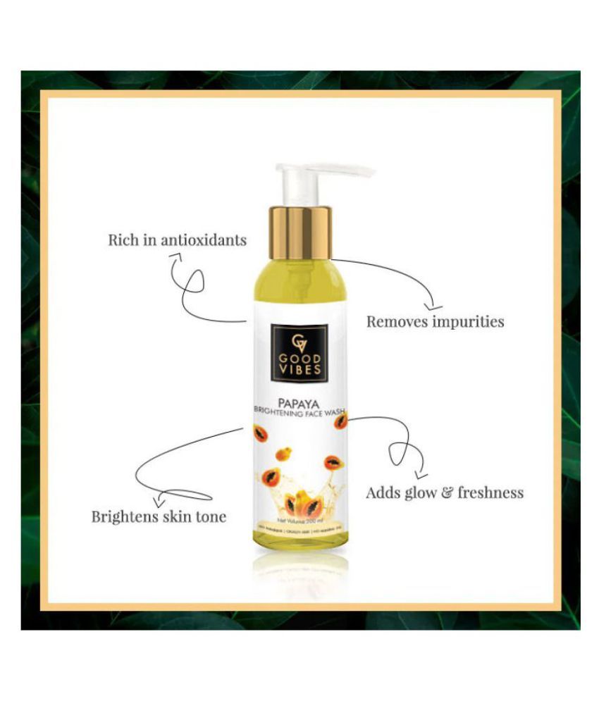 Good Vibes Brightening Face Wash Papaya (200 ml) Buy Good Vibes