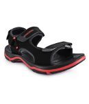 Campus Black Synthetic Floater Sandals