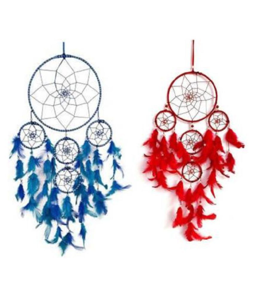     			new lucky Feather Multicolour Dream Catcher - Pack of 1 ( 51 X 18 cms )