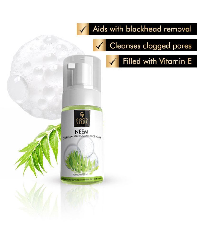 good vibes deep cleansing face wash