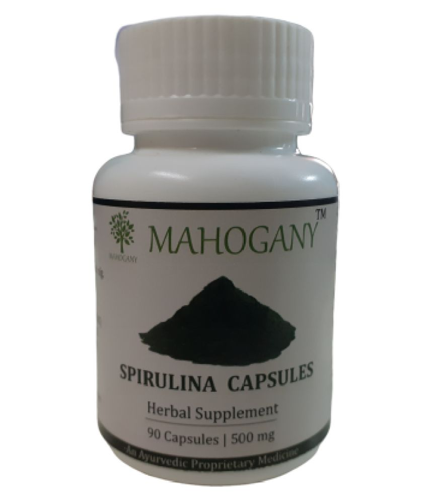 Mahogany Spirulina Capsules 500mg 110004 Capsule 90 mg Buy Mahogany Spirulina Capsules 500mg