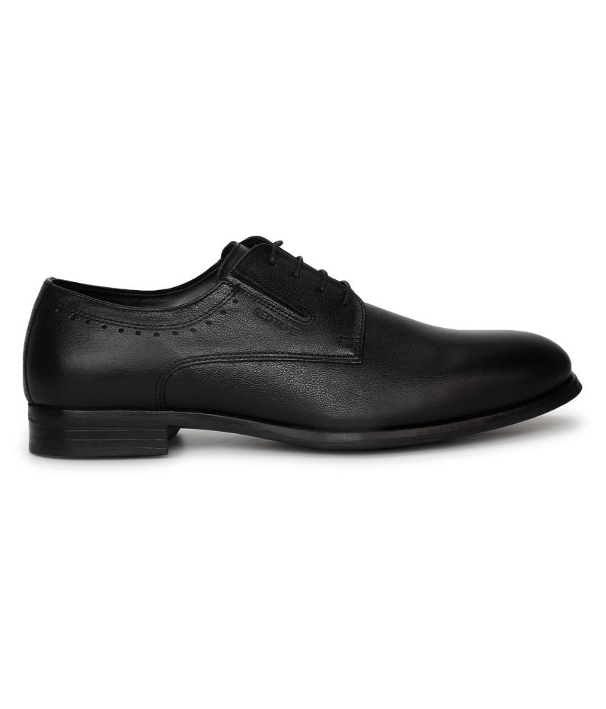 red tape black derby formal shoes