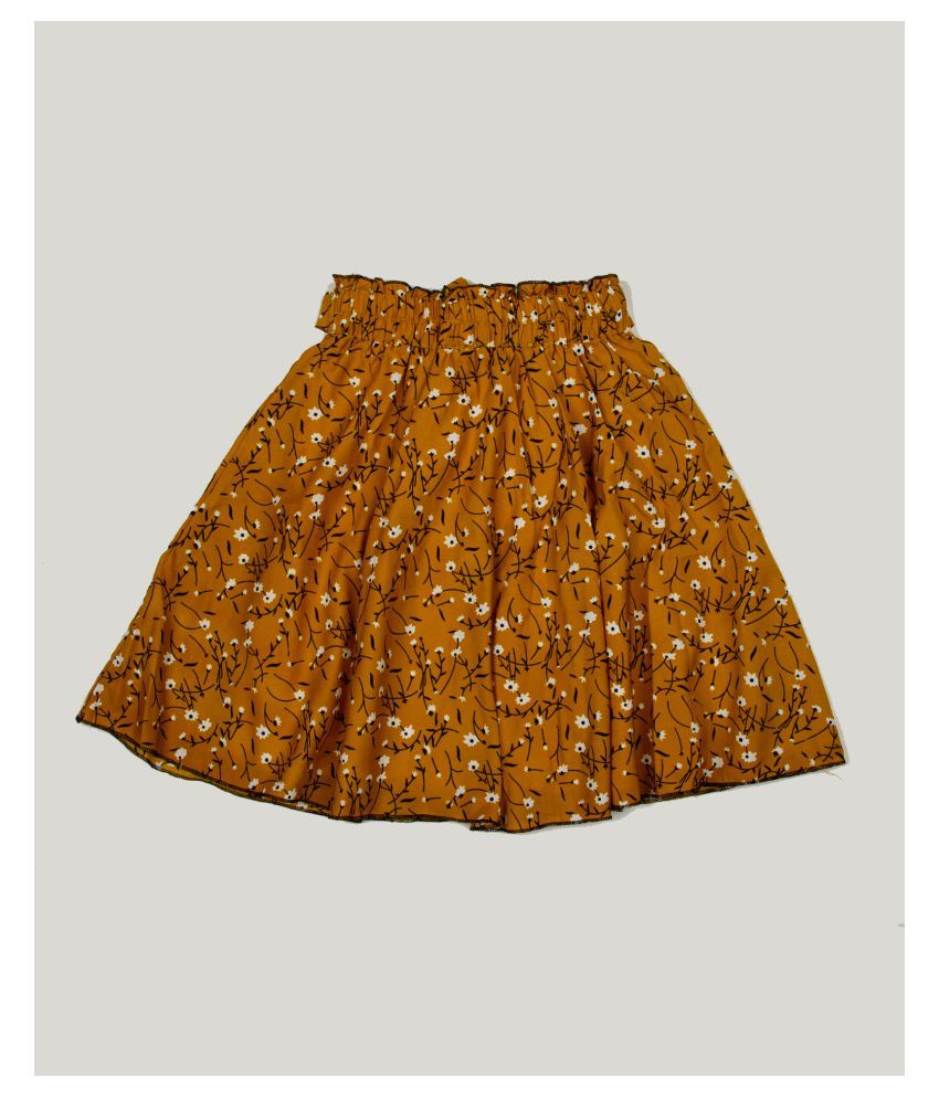 Brown Floral Printed Skirt Buy Brown Floral Printed Skirt Online at