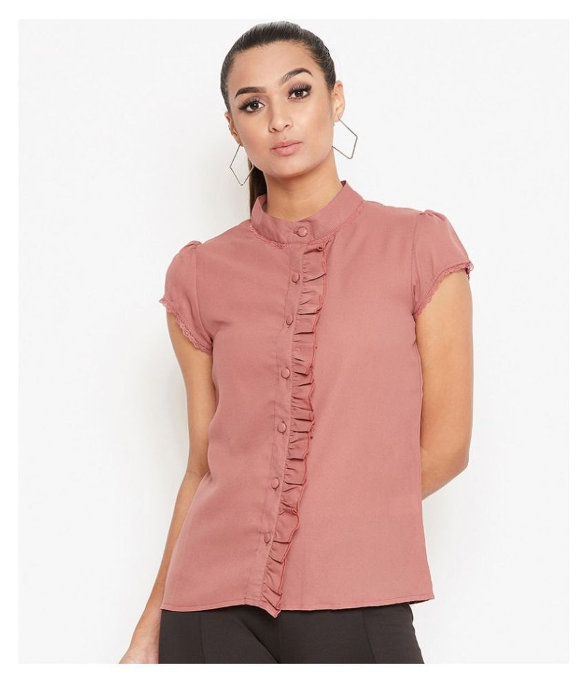 La Zoire Pink Georgette Shirt