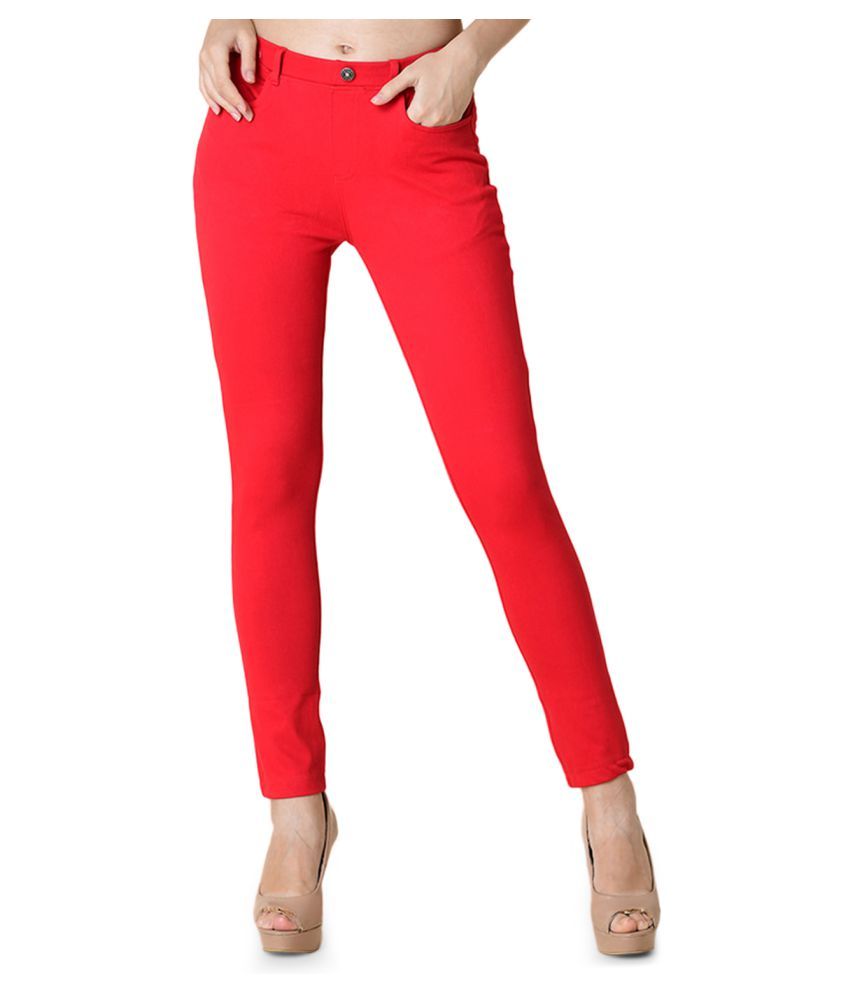 red jeggings online