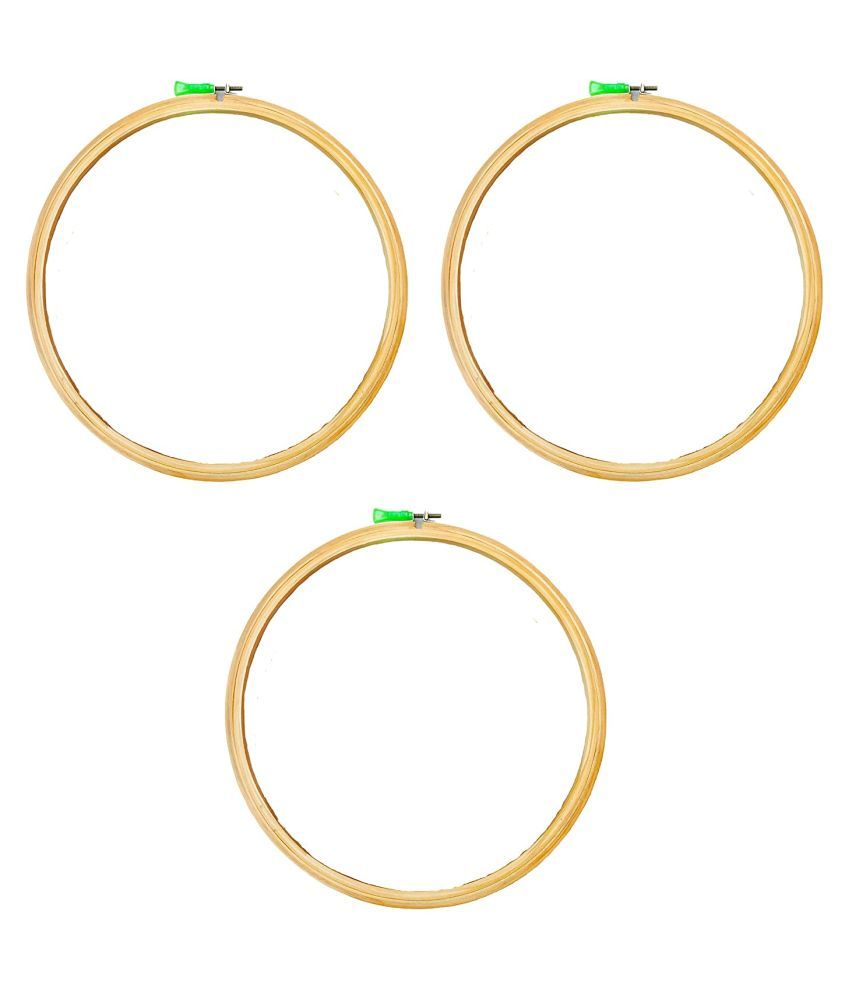 Udhayam wooden embroidery ring frame hoop size 10 inches 3 pcs combo Udhayam wooden embroidery ring frame hoop size 10 inches 3 pcs combo