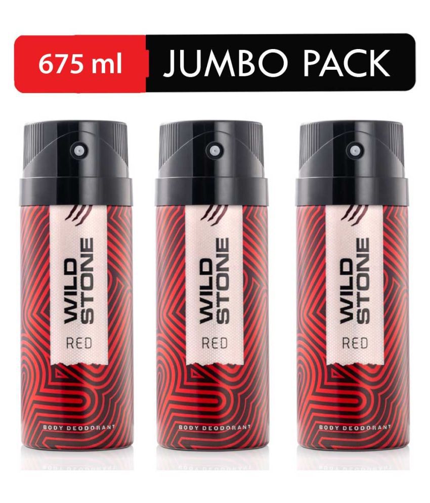     			Wild Stone Red Deodorant Spray - For Men (675 ml, Pack of 3)