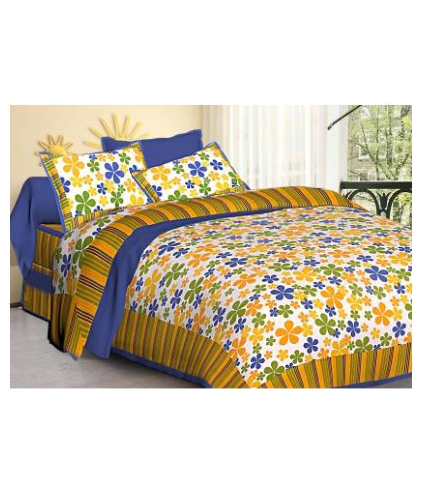 Fab Jaipur Cotton Double Bedsheet with 2 Pillow Covers Buy Fab Jaipur