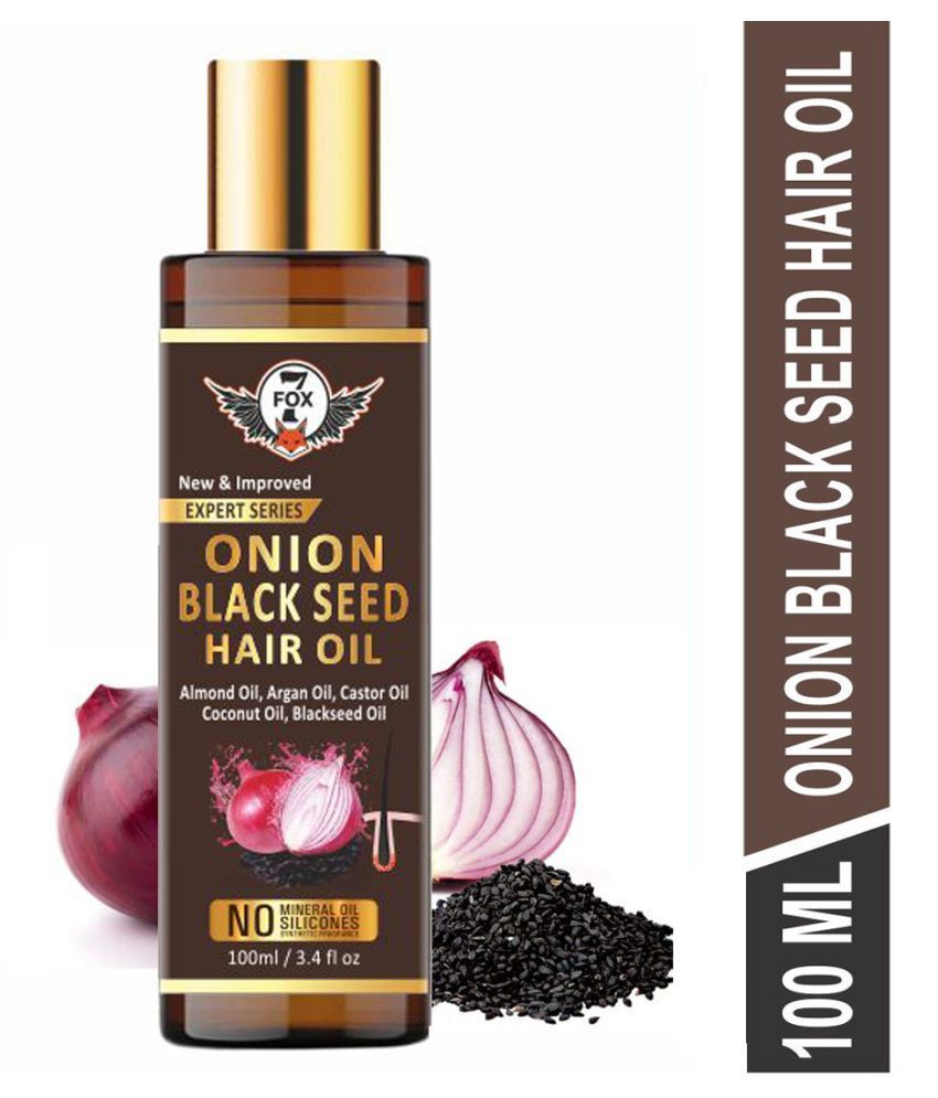 7 FOX 100% Pure & Natural Onion BlackSeed Hair Oil (No ...