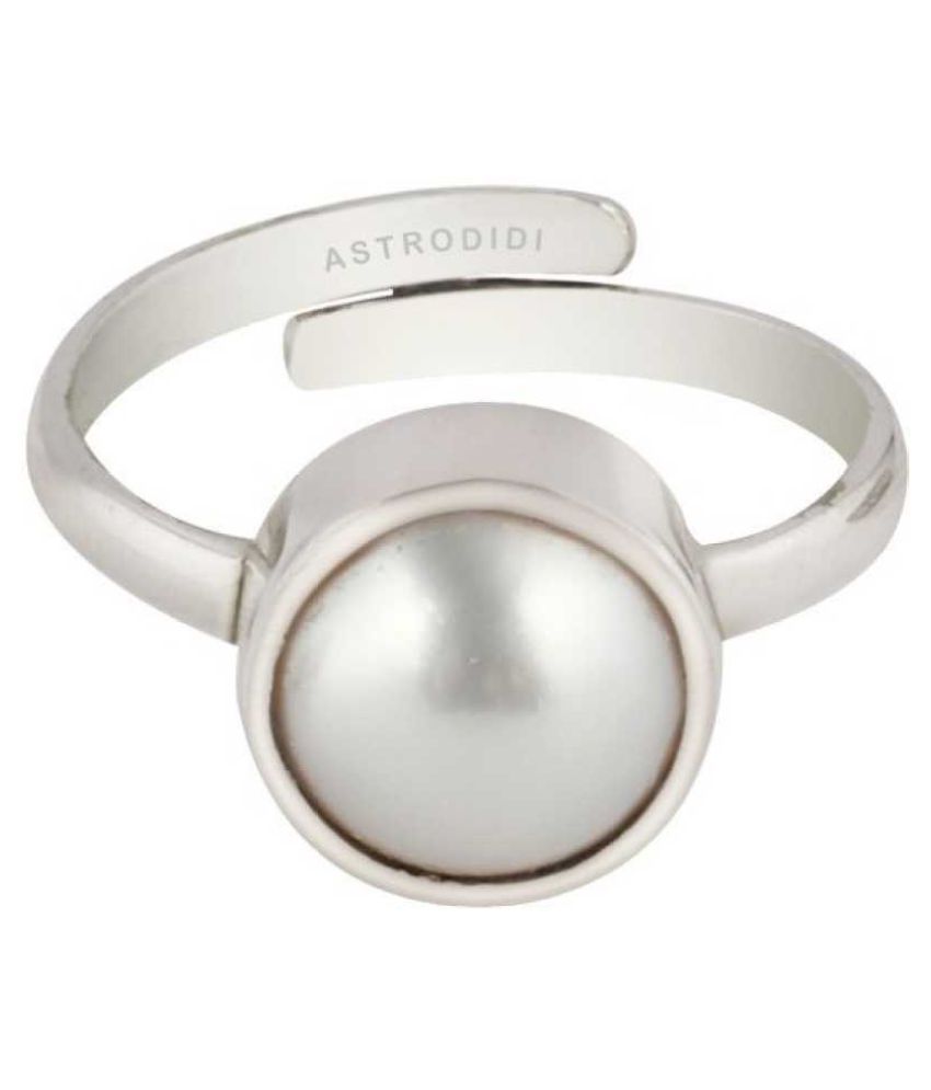     			Astrodidi Moti Ring Pearl Ring With Lab Report Beautiful 5.25 Ratti Adjustable Ring