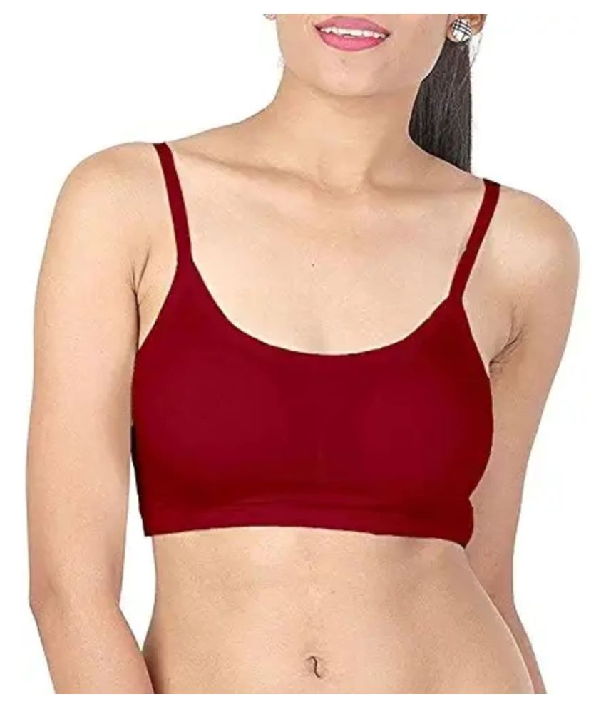 Buy Rssavik Cotton Bralette Maroon Online at Best Prices in India