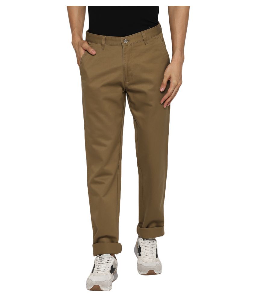 Cantabil Khaki Regular -Fit Trousers 