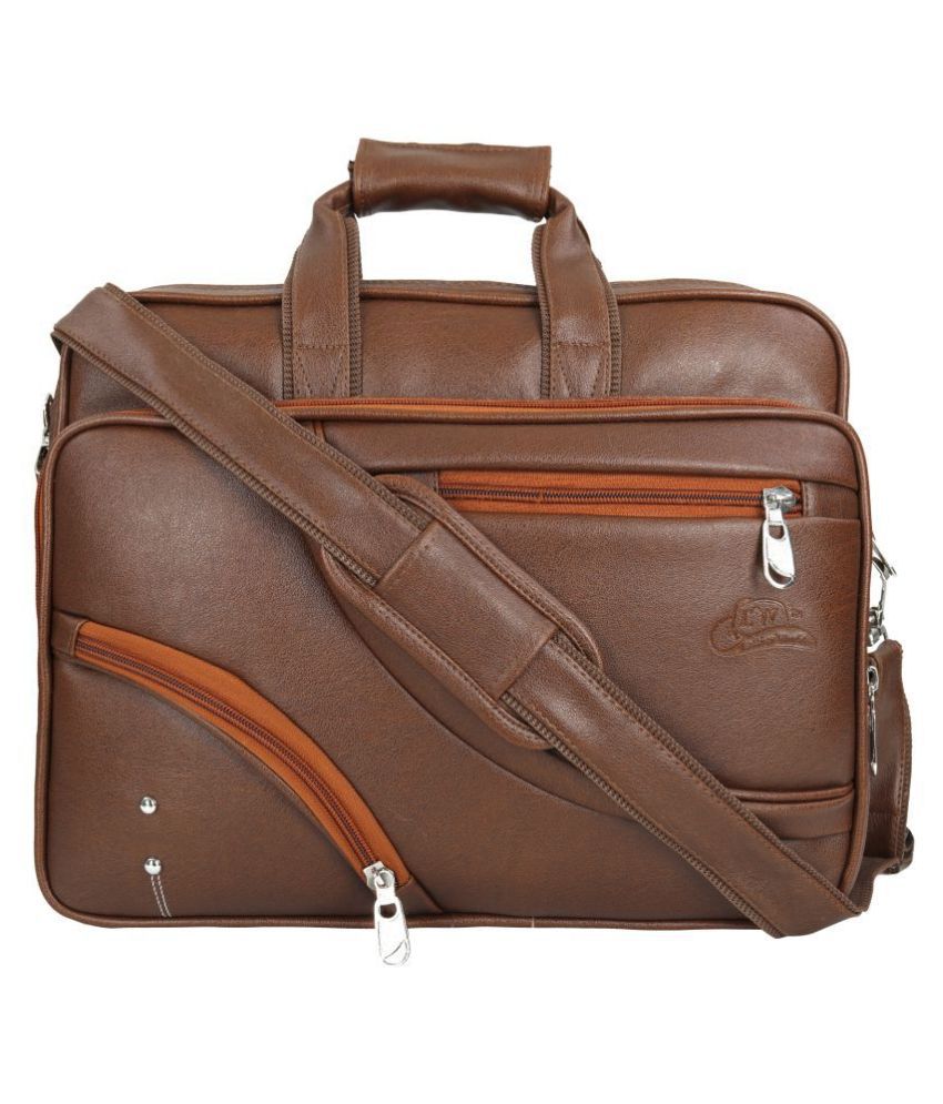 Leather Gifts FLY1125 Tan P.U. Briefcase