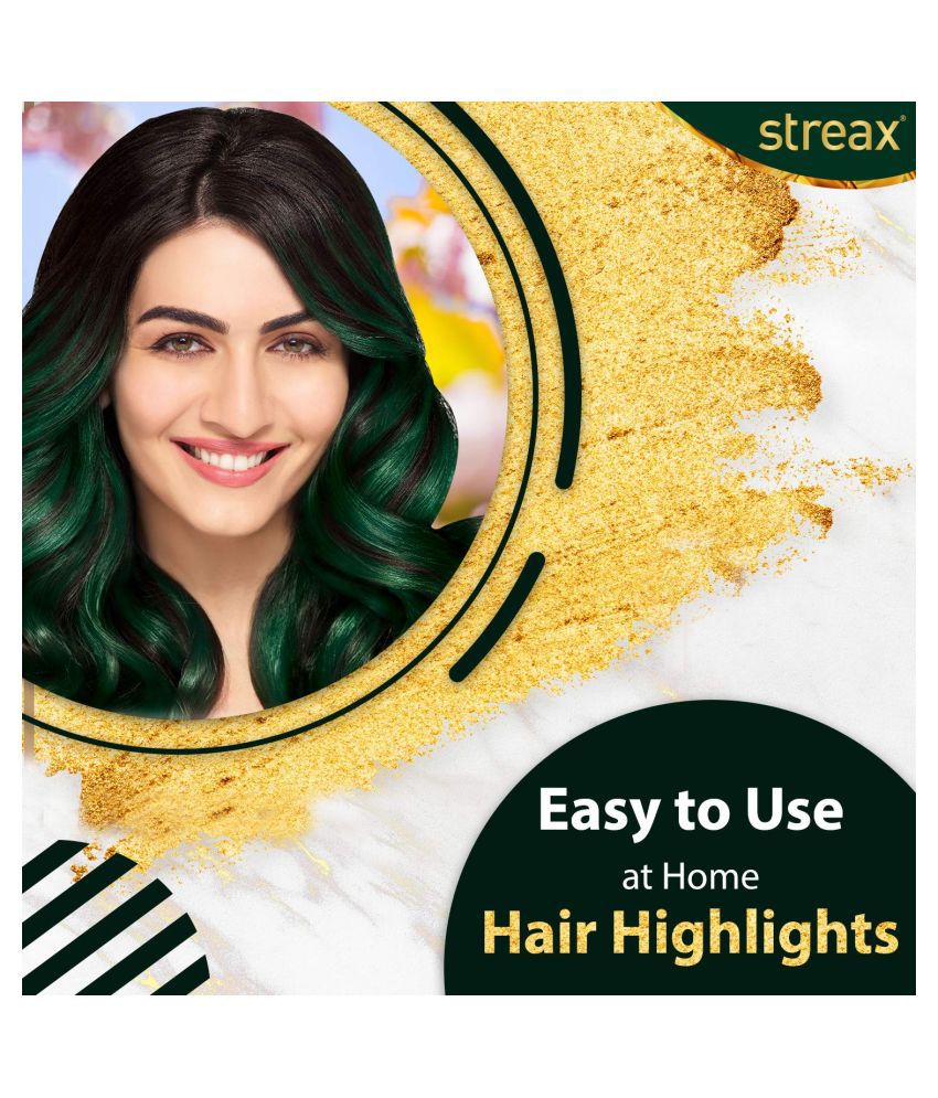 Streax Ultralights Temporary Hair Color Blue Green Emerald 60 g Pack of 2:  Buy Streax Ultralights Temporary Hair Color Blue Green Emerald 60 g Pack of  2 at Best Prices in India - Snapdeal