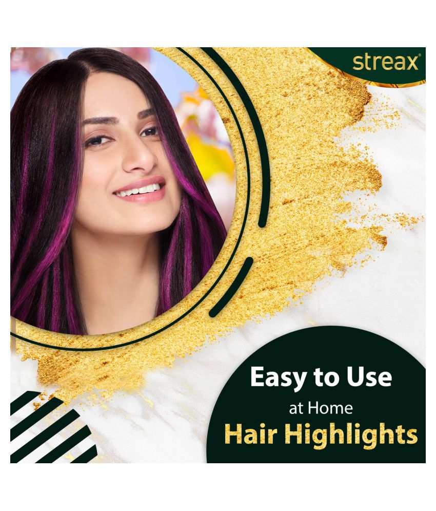 Streax Ultralights Temporary Hair Color Viola Purple Topaz 60 g Pack of 2:  Buy Streax Ultralights Temporary Hair Color Viola Purple Topaz 60 g Pack of  2 at Best Prices in India - Snapdeal