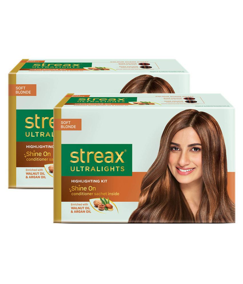 Streax Ultralights Temporary Hair Color Blonde soft Blonde 60 g Pack of 2:  Buy Streax Ultralights Temporary Hair Color Blonde soft Blonde 60 g Pack of  2 at Best Prices in India - Snapdeal