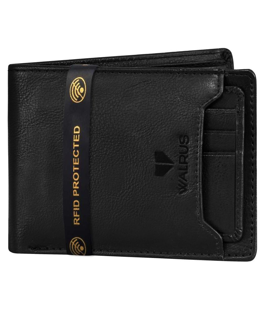    			Walrus Leather Black Casual Regular Wallet