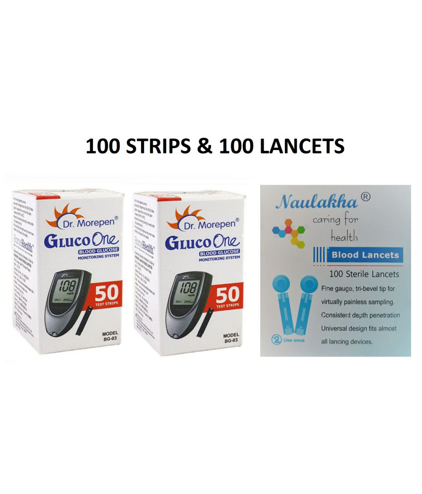     			Dr. Morepen Gluco One BG-03 ( 100 Strips + 100 Lancets ) Expiry: Feb-2024