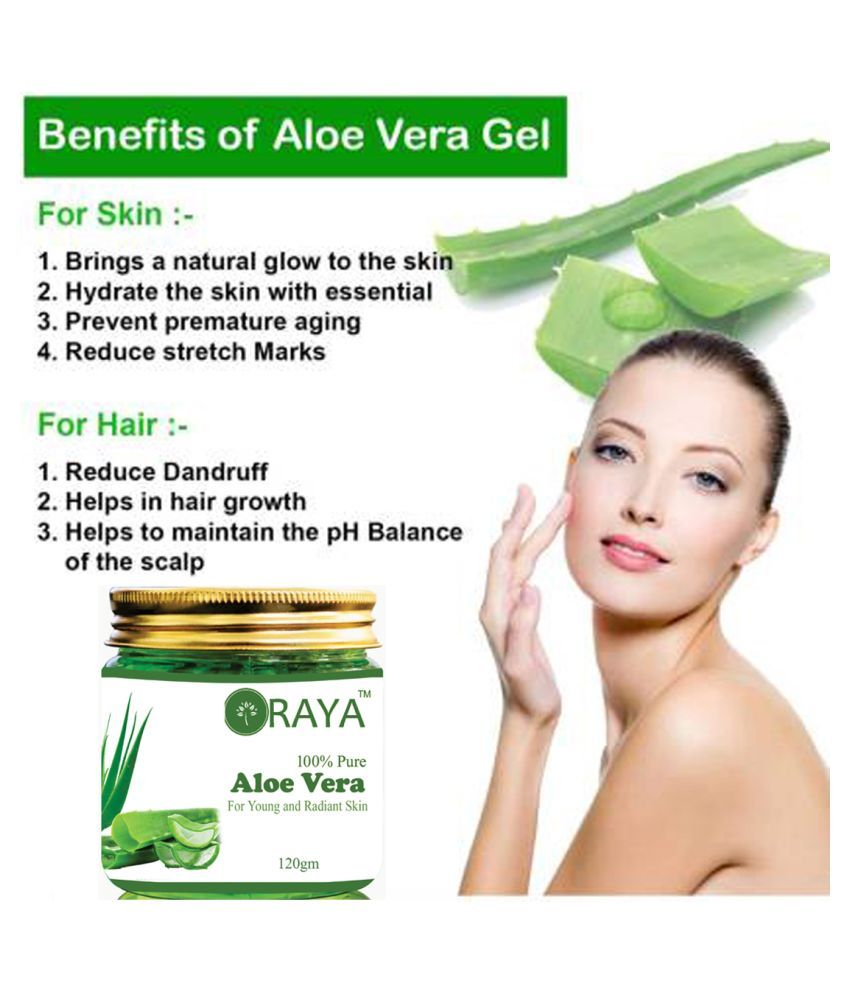 ORAYA 100% Pure AloeVera Gel For Skin,Face Care Moisturizing Gel ...