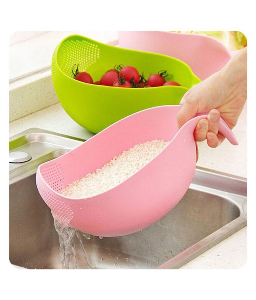 Taneza Japanese Design Colander Strainer Rice Washing Bowl Rice Washer