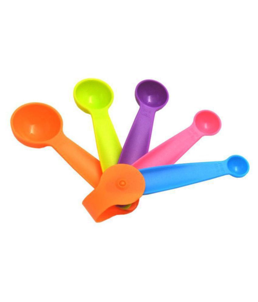 5pcs Plastic Color Measuring Spoon Sugar Cake Baking Kitchen Gadget (A ...