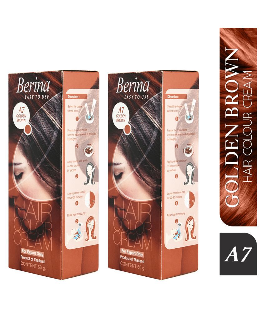 Berina A7 Dark brown Semi Permanent Hair Color Brown 60 g Pack of 2: Buy  Berina A7 Dark brown Semi Permanent Hair Color Brown 60 g Pack of 2 at Best  Prices in India - Snapdeal
