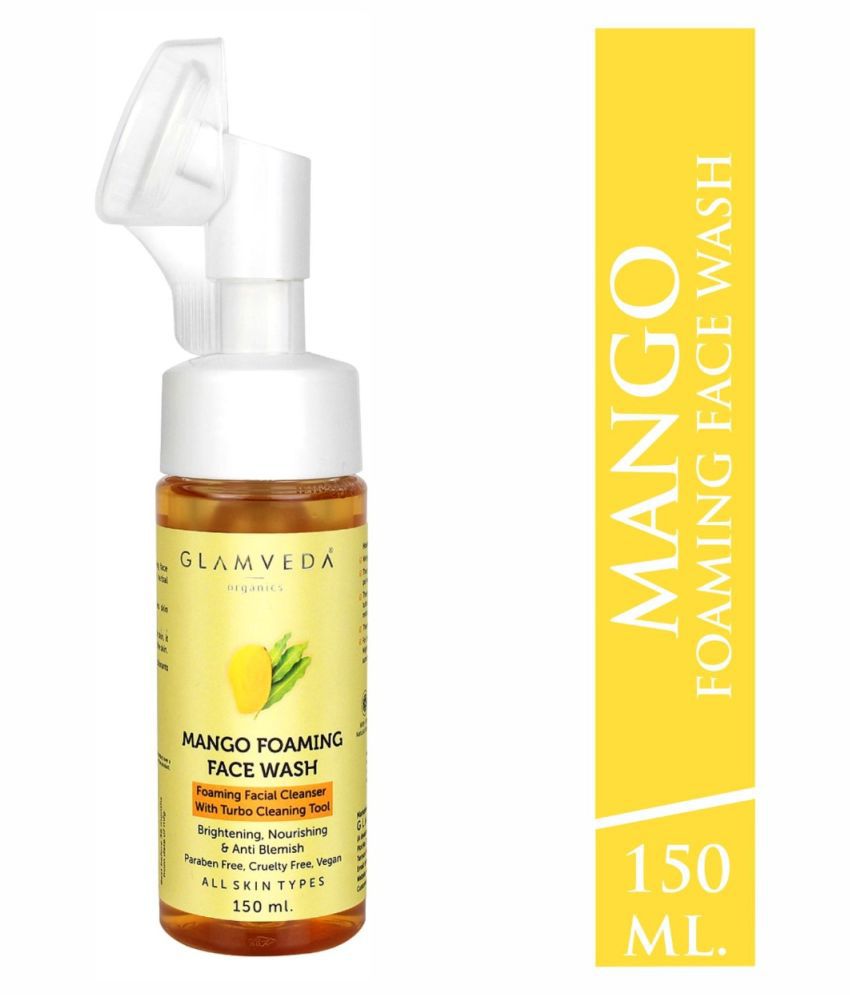Glamveda Mango Anti Blemish With Turbo Tool Brush Foaming Face Wash 150 mL
