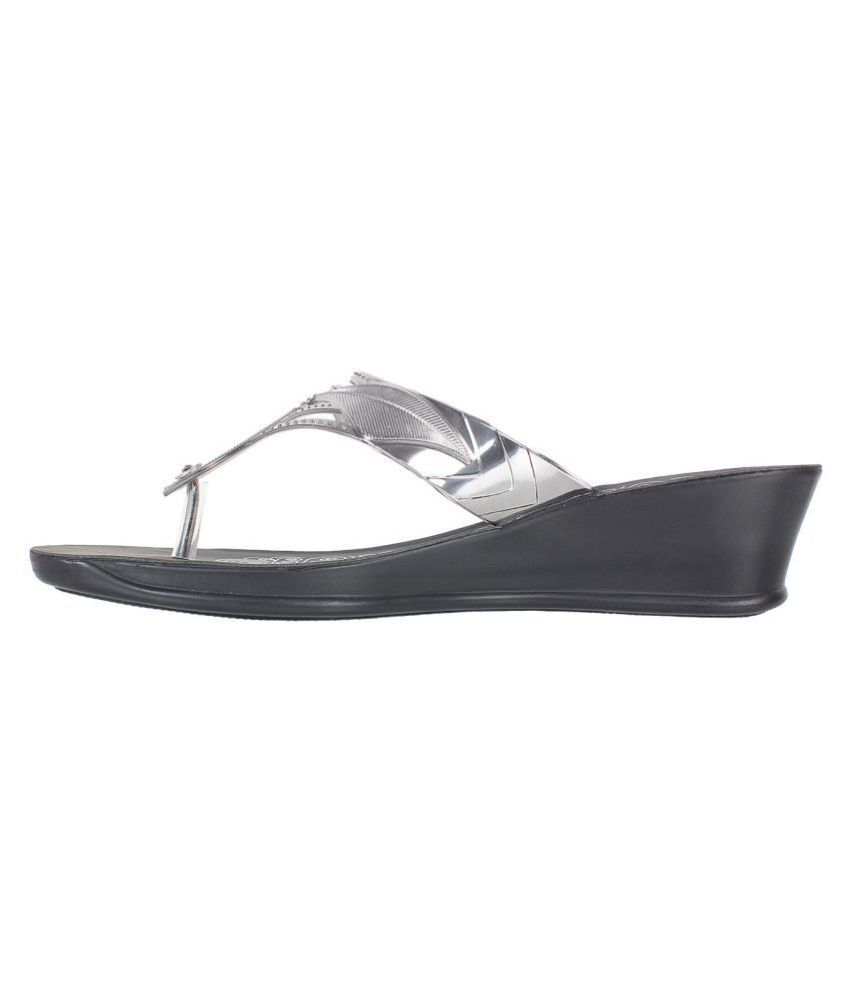 blue and silver flats