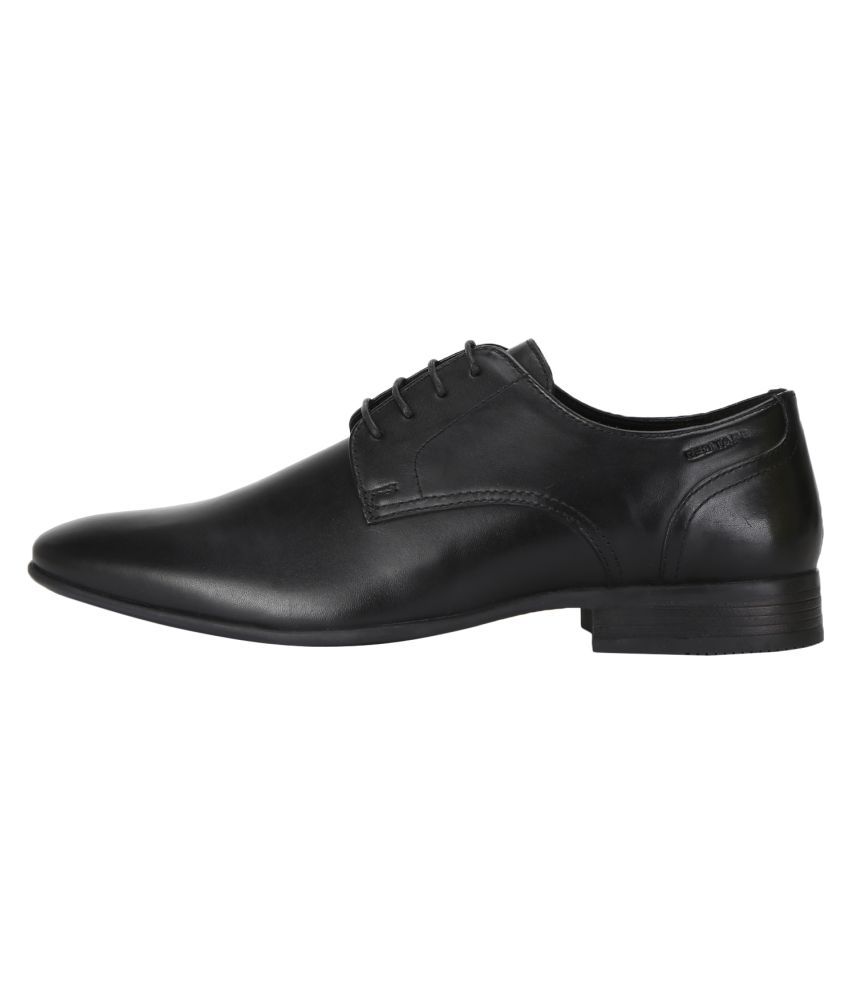 red tape black derby formal shoes
