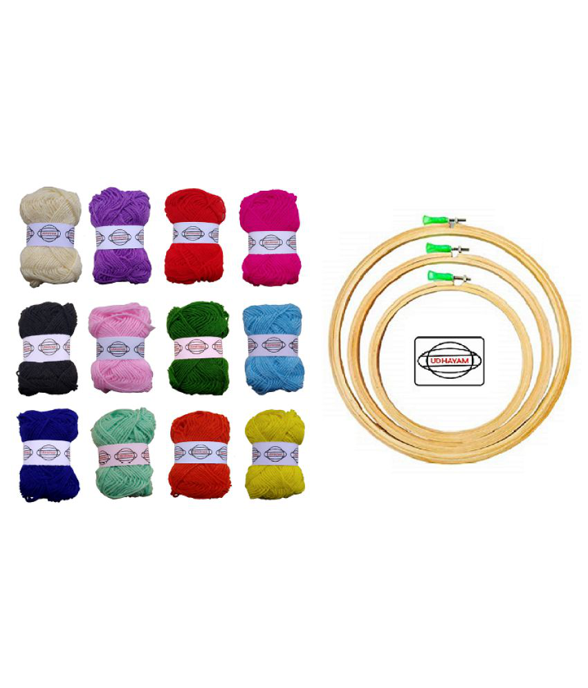 Download Udhayam Hand Knitting Art Craft Soft Fingering Crochet Hook Yarn, Needle Knitting Wool Ball ...