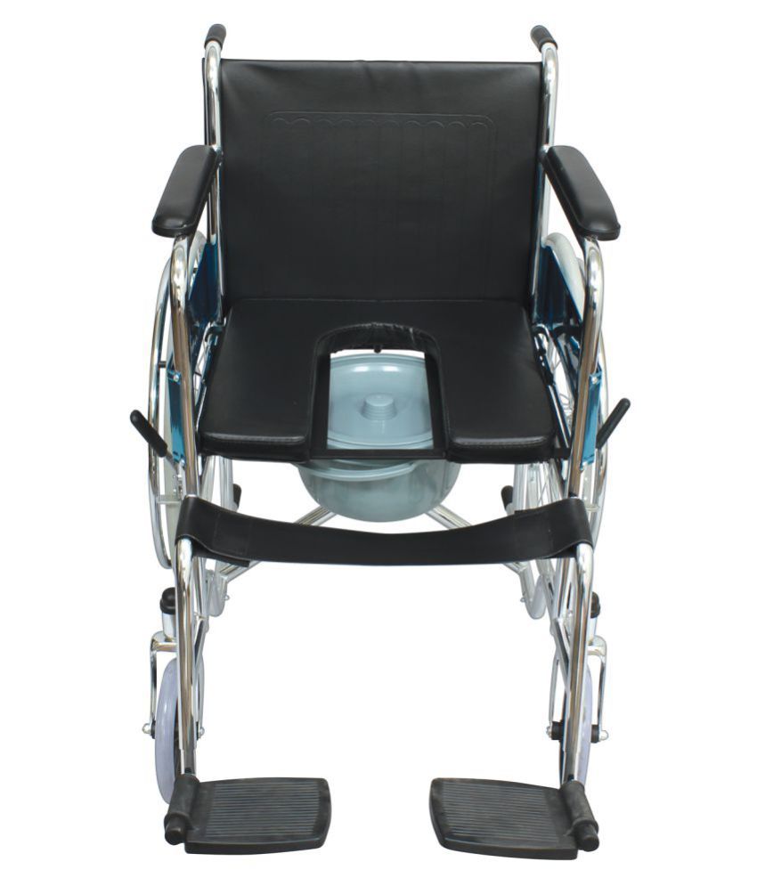 entros Wheelchair With Commode Seat Cushion And Pot Manual Wheel Chair
