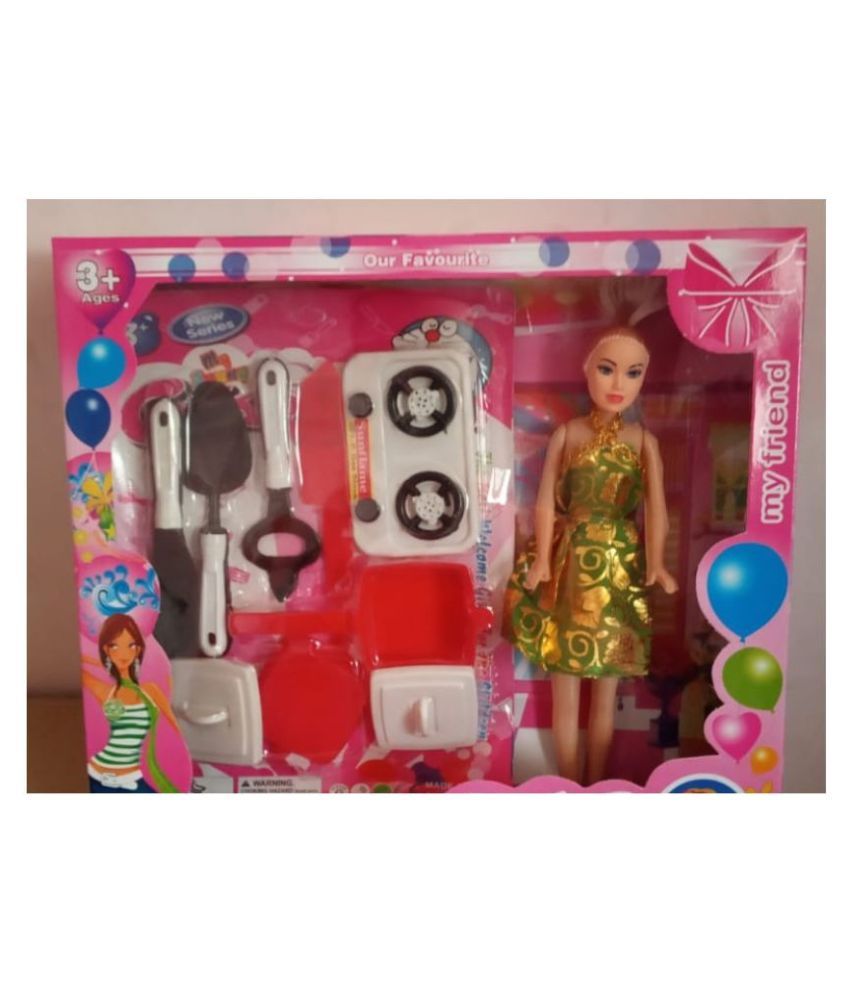 fun fun toy doll tv kitchen