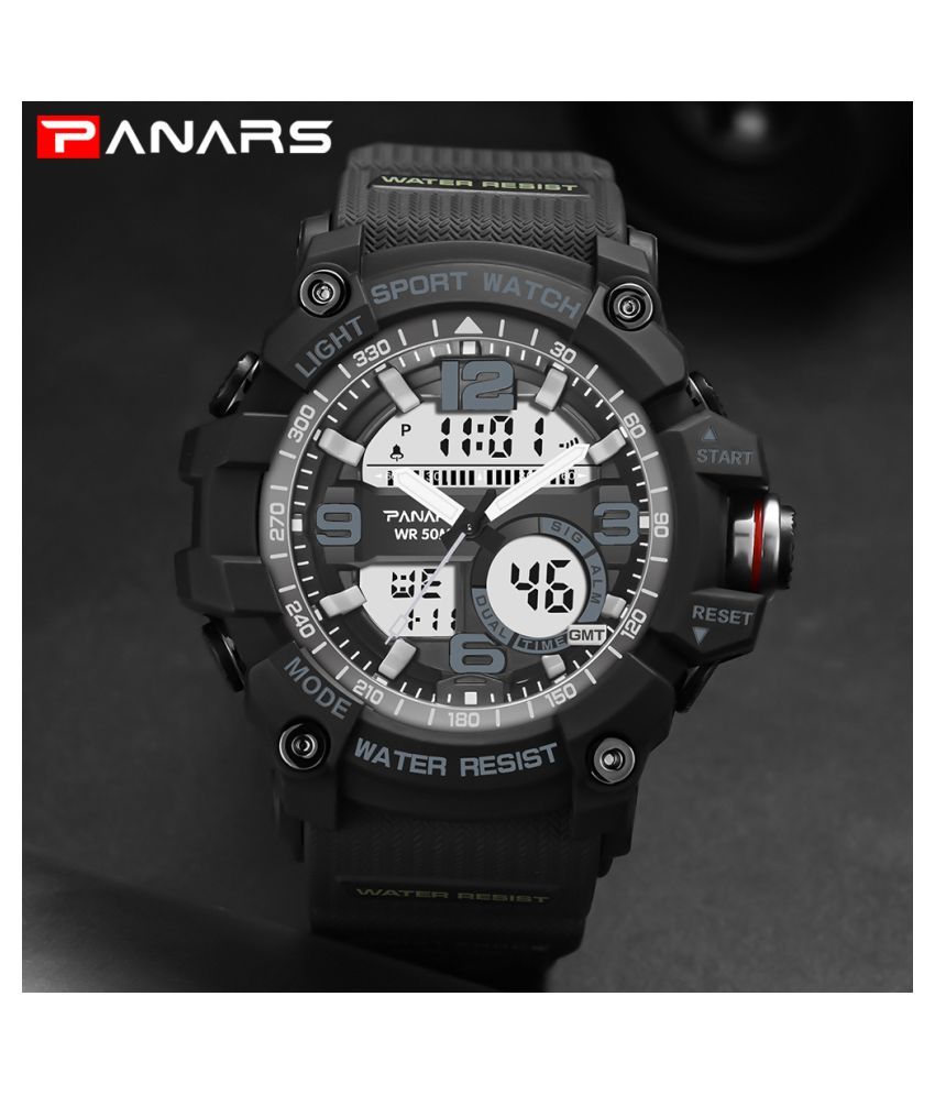 PANARS PNRS-8010-BLACK Resin Analog-Digital Men's Watch - Buy PANARS PNRS-8010-BLACK Resin ...