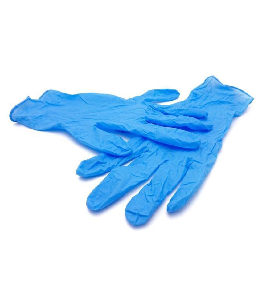 Rubber Hand Gloves Blue Pack of 10 / Non-slip Gloves / Safety Hand ...